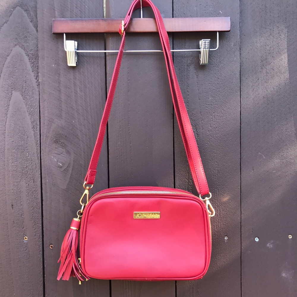 Red Leather Joy & Iman crossbody